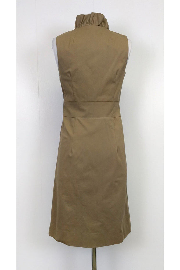 Current Boutique-Milly - Khaki Ruffle Dress w/ Belt Sz 2