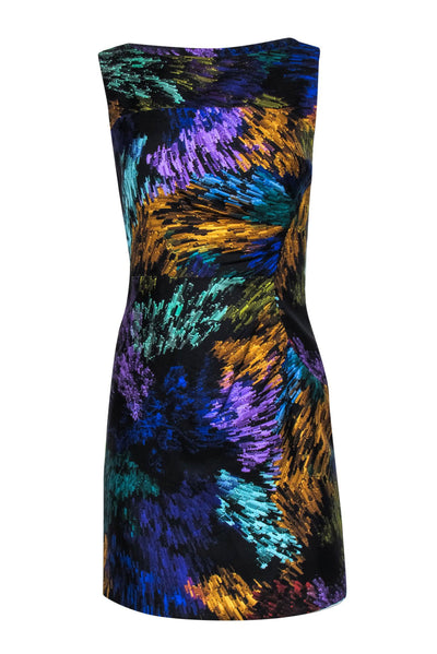 Current Boutique-Milly - Multicolor Crystal Print Sleeveless Sheath Dress Sz 4