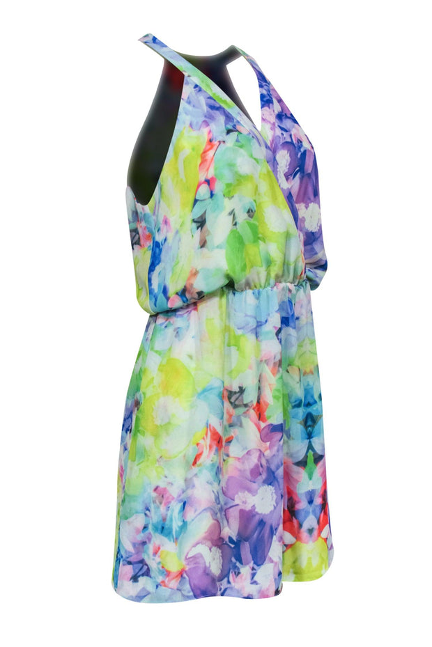 Current Boutique-Milly - Multicolor Pastel Floral Print Mini Dress Size M