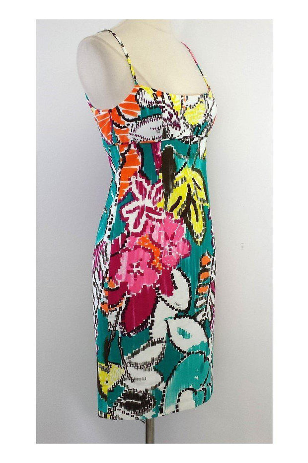 Current Boutique-Milly - Multicolor Print Cotton Spaghetti Strap Dress Sz 2