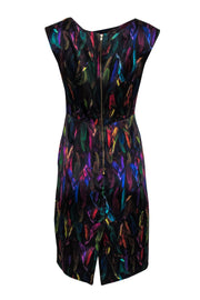 Current Boutique-Milly - Multicolored Satin Feather Printed Dress Sz 4