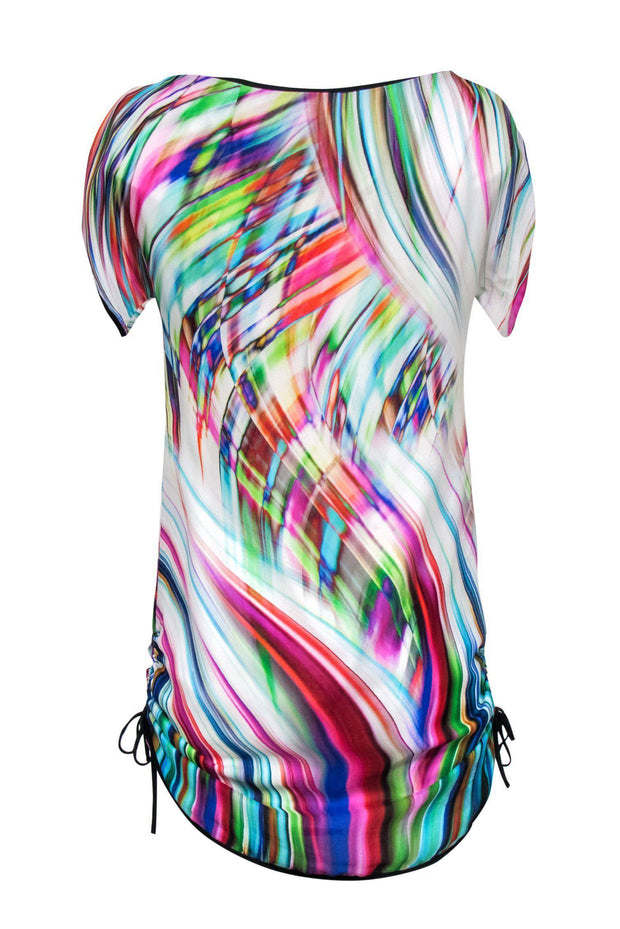 Current Boutique-Milly - Multicolored Swirl Print Shift Dress Sz 4