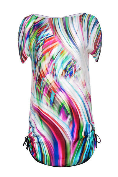 Current Boutique-Milly - Multicolored Swirl Print Shift Dress Sz 4