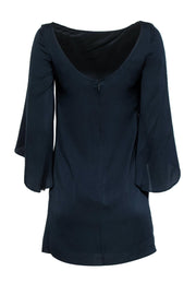 Current Boutique-Milly - Navy Shift Dress w/ Slit Sleeves Sz 0