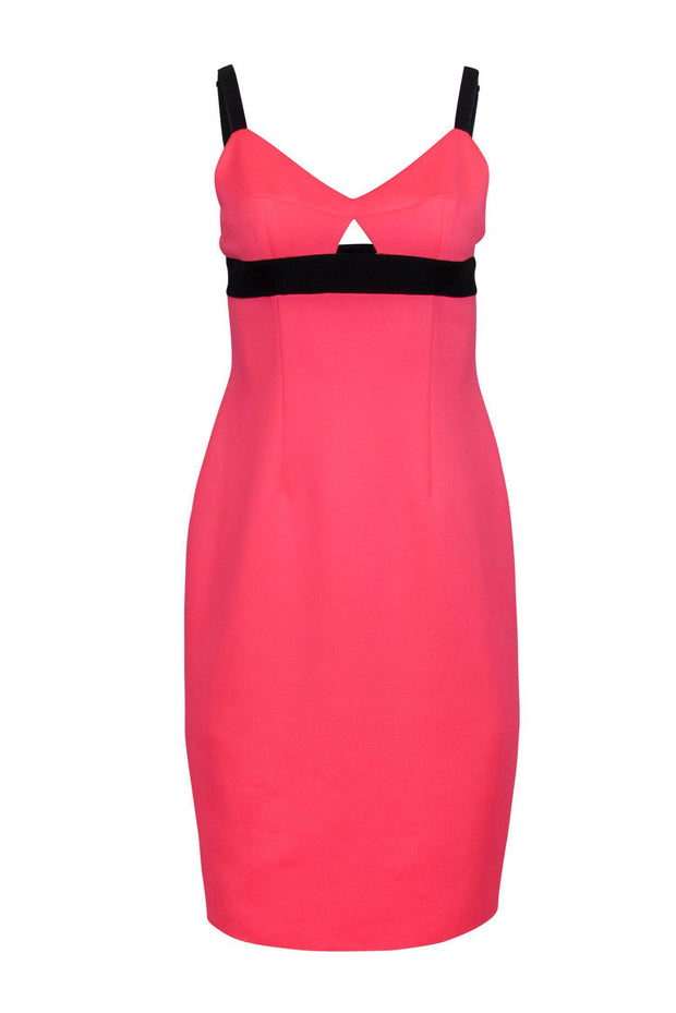 Current Boutique-Milly - Neon Pink Sleeveless Bodycon Dress w/ Cutout Sz 8
