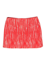 Current Boutique-Milly - Orange & White Printed Textured Miniskirt Sz 6