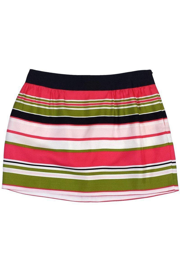 Current Boutique-Milly - Pink, Green, Navy & White Striped Skirt Sz 6