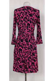 Current Boutique-Milly - Pink & Navy Filigree Dress Sz S