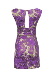 Current Boutique-Milly - Purple Metallic Brocade Sheath Dress Sz 0