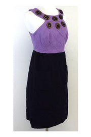 Current Boutique-Milly - Purple & Navy Textured Cotton Dress Sz 4