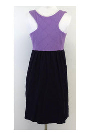 Current Boutique-Milly - Purple & Navy Textured Cotton Dress Sz 4