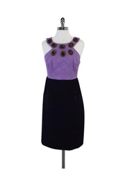 Current Boutique-Milly - Purple & Navy Textured Cotton Dress Sz 4