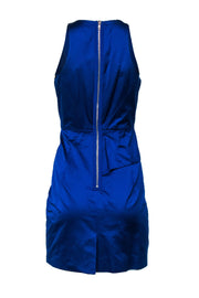 Current Boutique-Milly - Royal Blue Sheath Dress w/ Asymmetrical Flounce Sz 6