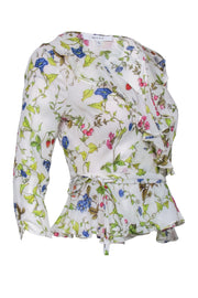Current Boutique-Milly – Ruffled Multicolor Floral Print Surplice Top Sz 2