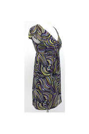 Current Boutique-Milly - Swirl Print Cotton & Silk Dress Sz 4