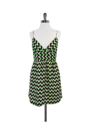 Current Boutique-Milly - White, Brown & Green Circle Print Dress Sz 8