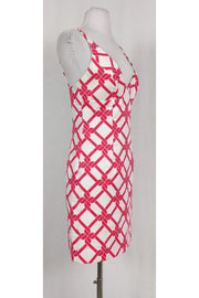Current Boutique-Milly - White & Pink Knot Print Dress Sz 2