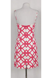 Current Boutique-Milly - White & Pink Knot Print Dress Sz 2