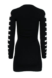 Current Boutique-Minnie Rose - Black Knit Bodycon Dress w/ Sleeve Cutouts Sz XS