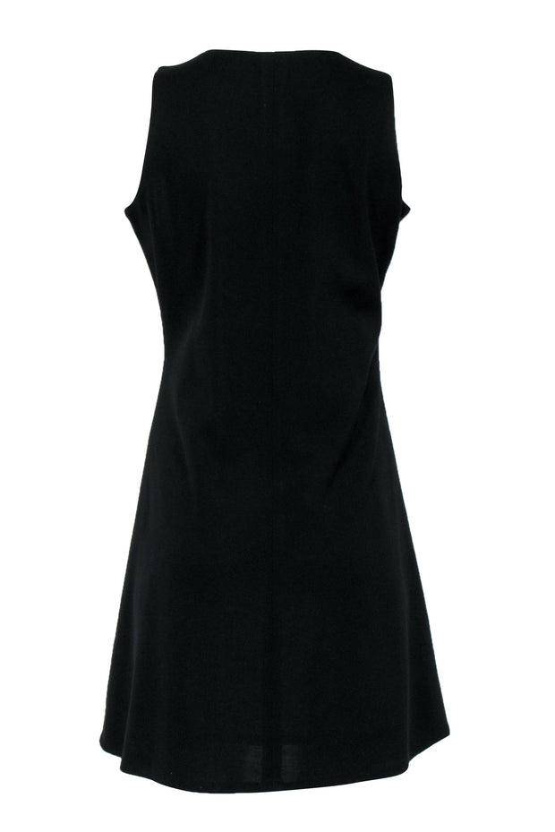 Current Boutique-Misook - Black & White Colorblocked Sleeveless A-Line Dress Sz S