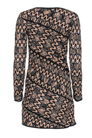 Current Boutique-Missoni - Black & Beige Wiggly Knit Mini Dress Sz XS