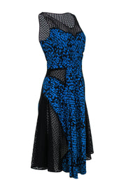 Current Boutique-Missoni - Black & Blue Patterned Dress w/ Lace Accents Sz 4