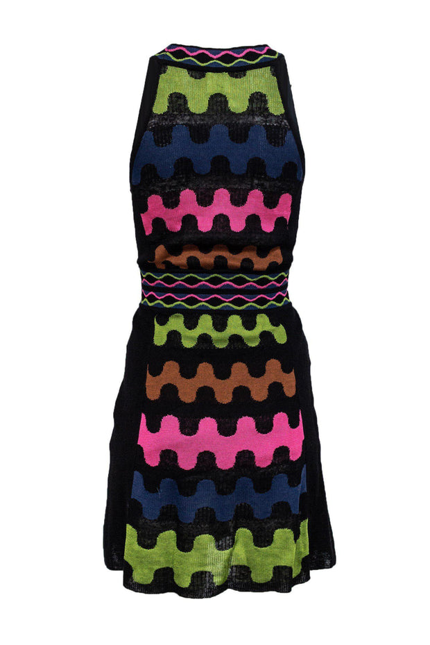 Current Boutique-Missoni - Black Colorblock High Neck Knit Dress Sz 4