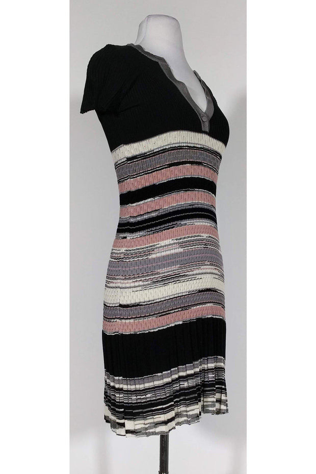 Current Boutique-Missoni - Black, Cream, Grey & Pink Dress Sz 4