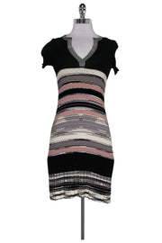 Current Boutique-Missoni - Black, Cream, Grey & Pink Dress Sz 4