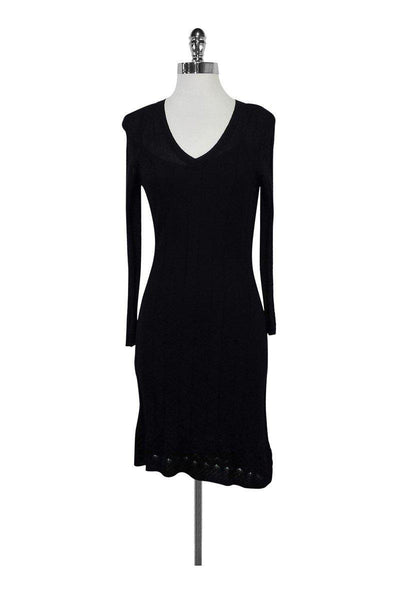Current Boutique-Missoni - Black Knit Long Sleeve Dress Sz S