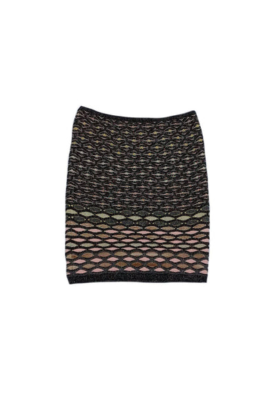 Current Boutique-Missoni - Black Metallic Knit Skirt Sz 2