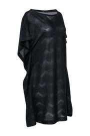 Current Boutique-Missoni - Black Sparkle Knit Short Kaftan Sz L