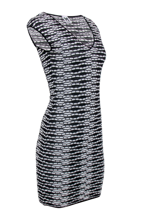 Current Boutique-Missoni - Black & White Knit Mini Bodycon Dress Size 0