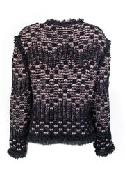Current Boutique-Missoni - Black w/ Metallic Fringe Tweed Blazer Sz M