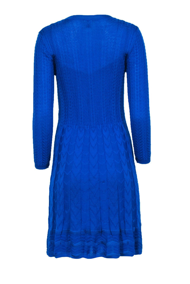 Current Boutique-Missoni - Blue Long Sleeve Knit Dress Sz S