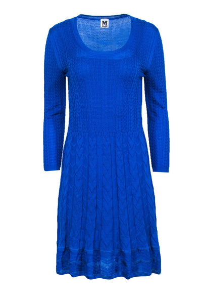 Current Boutique-Missoni - Blue Long Sleeve Knit Dress Sz S