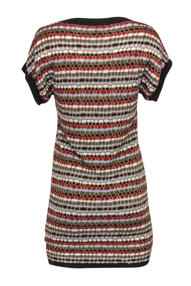 Current Boutique-Missoni - Brown & Multi Metallic Patterned Knit Dress Sz S