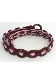 Current Boutique-Missoni - Brown & Pink Woven Leather Belt