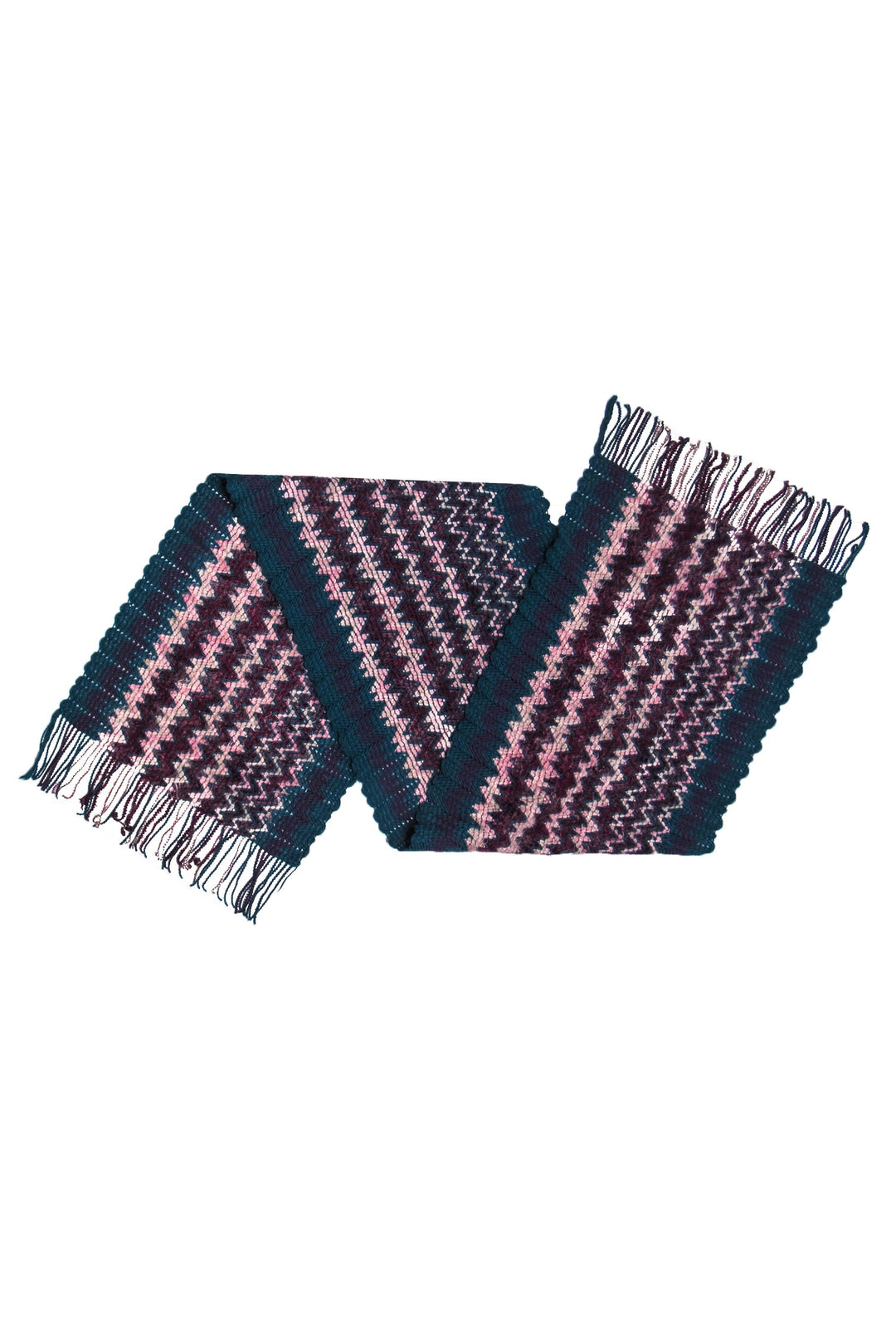 MISSONI Wool Fringed Blend chevron deals pattern Scarf