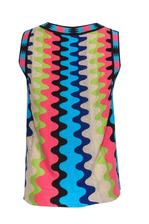Current Boutique-Missoni - Multicolor Squiggle Print Sleeveless Knit Top Sz 8