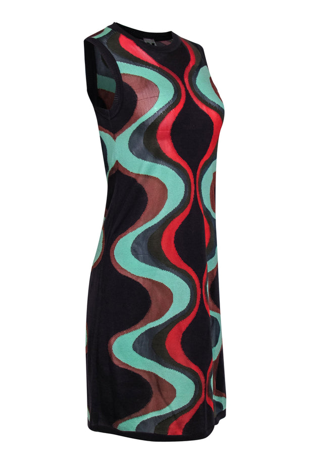 Current Boutique-Missoni - Multicolor Wavy Patterned Cotton Blend Tank Dress Sz 6