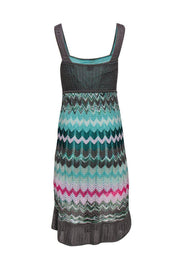 Current Boutique-Missoni - Multicolored Chevron Print Knitted Midi Dress Sz 12