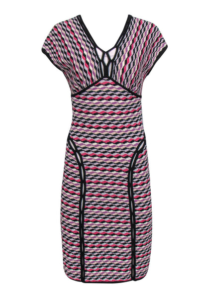 Current Boutique-Missoni - Multicolored Knit Fitted Dress w/ Cutouts Sz S