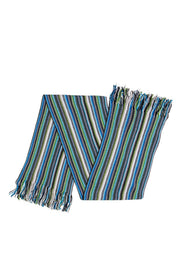Current Boutique-Missoni - Multicolored Striped Knit Wool Blend Scarf w/ Tassels