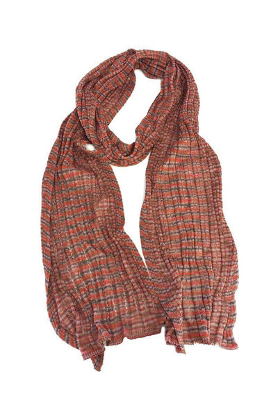 Current Boutique-Missoni - Pink Brown & Red Striped Scarf