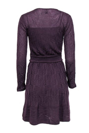 Current Boutique-Missoni - Plum Knit Long Sleeve Dress w/ Keyhole Sz 6