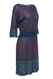 Current Boutique-Missoni - Purple & Blue Patterned Knit Dress Sz 10