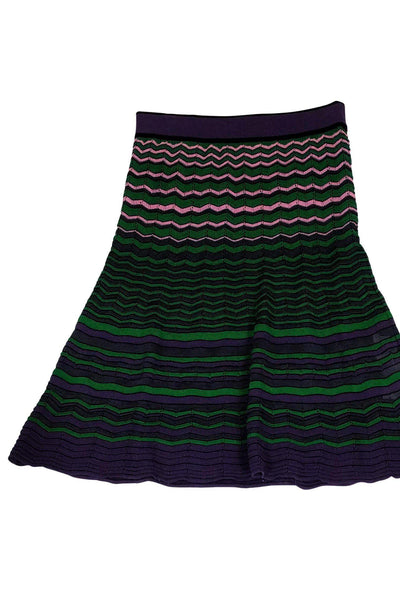 Current Boutique-Missoni - Purple, Green & Pink Chevron Skirt Sz 4