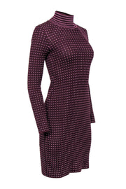 Current Boutique-Missoni - Purple Metallic Knit Mock Neck Dress Sz 6
