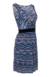Current Boutique-Missoni - Purple Wavy Striped V-Neck Knit Dress Sz 2